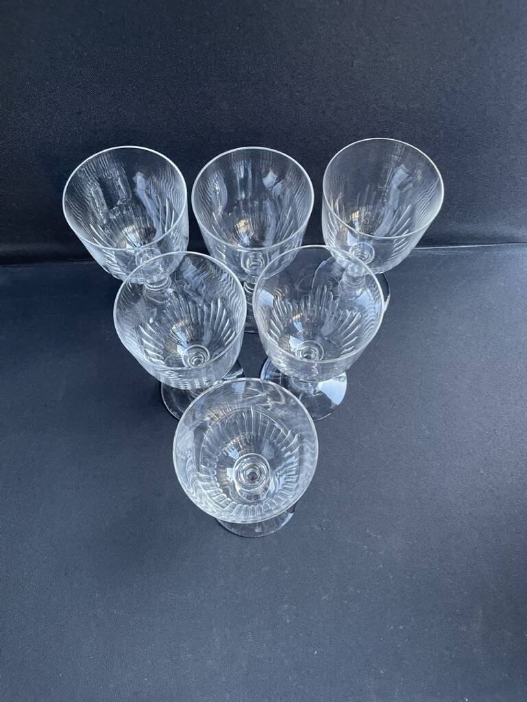 6 baccarat water glasses – art nouveau
