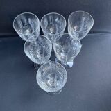 6 baccarat water glasses – art nouveau