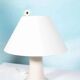 Bohemian table lamp from the 60s/70s, with textured natural tones.