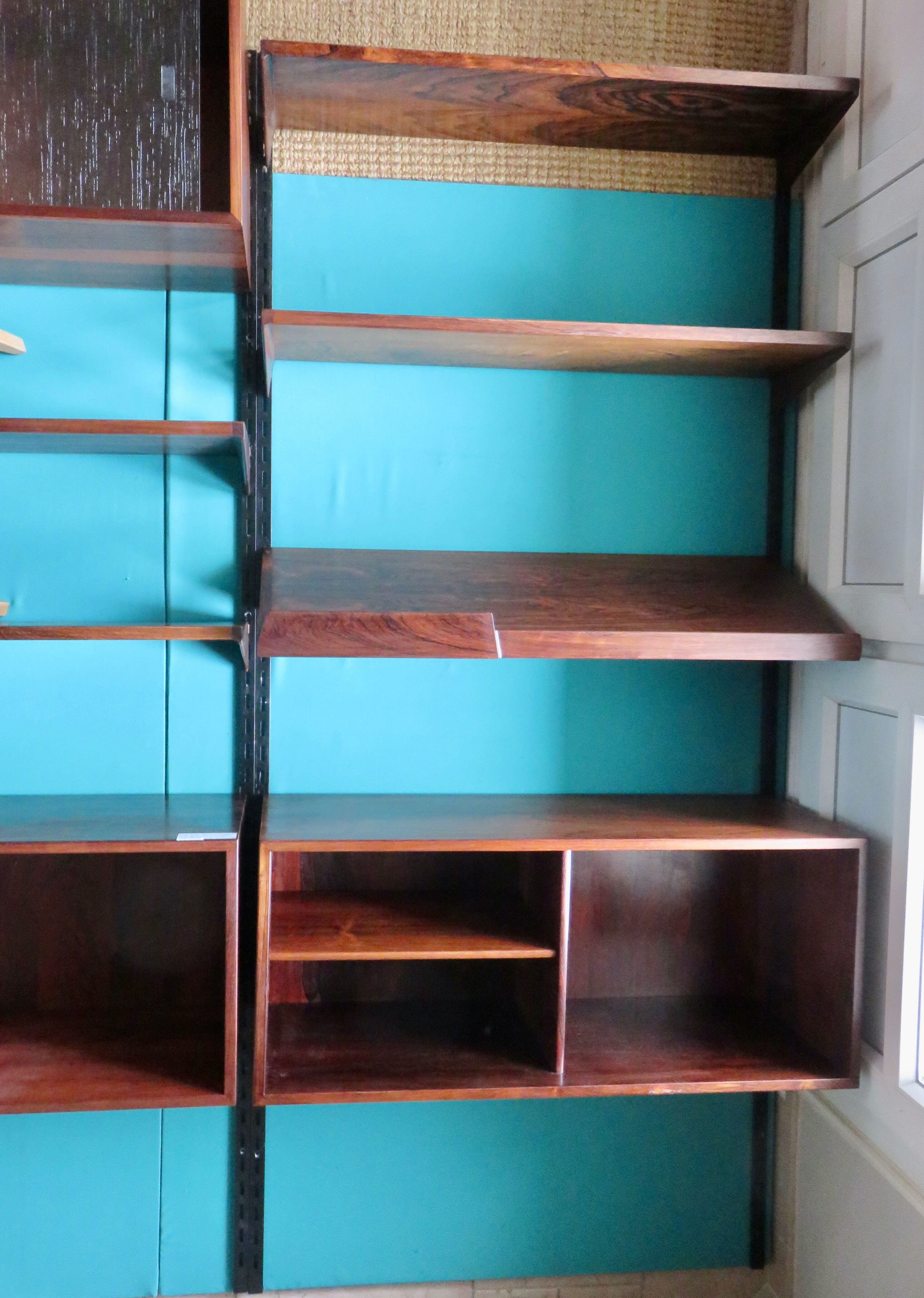 Rosewood bookcase with shelving and box system. Kai Kristensen, Denmark 1960