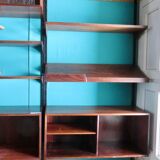 Rosewood bookcase with shelving and box system. Kai Kristensen, Denmark 1960