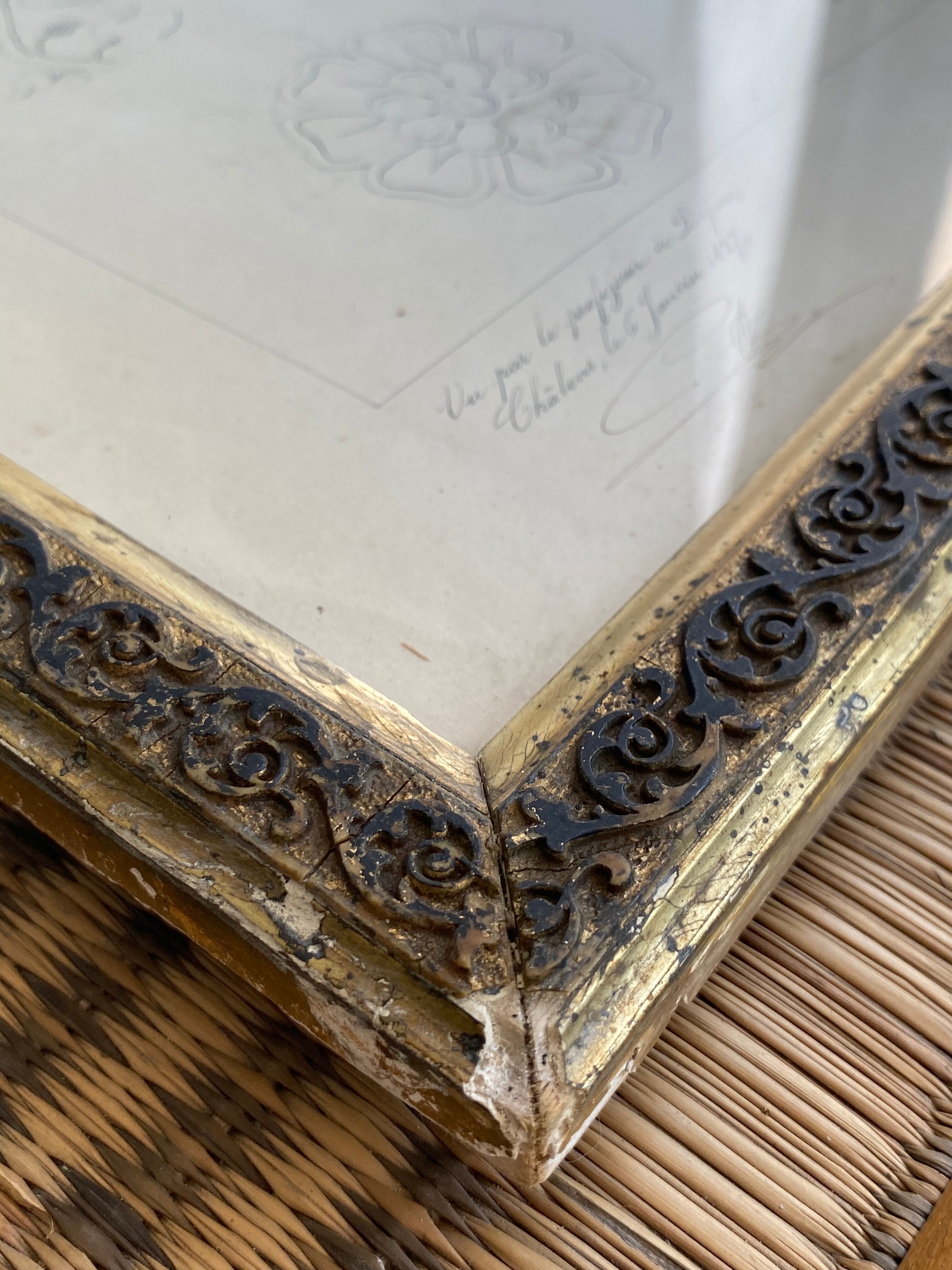 Architectural drawing 1857, glazed wood frame