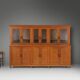 Impressive 12 doors monastery or display cabinet in pine, Belgium, 1890