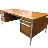 XL vintage wooden desk De Coene 'EFAC M20 Cotribel'