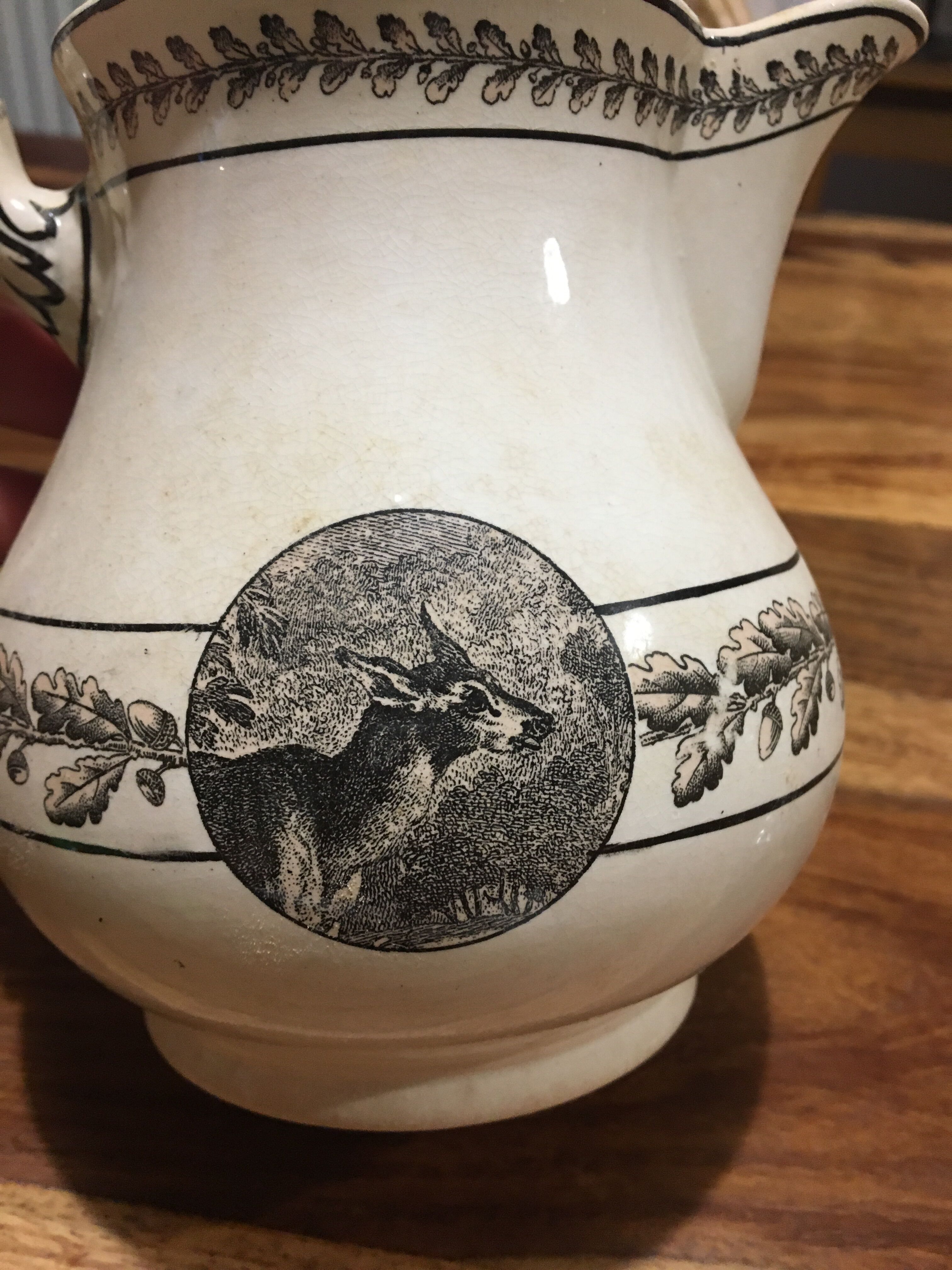 Pitcher in sarreguemines "Nemrod" earthenware