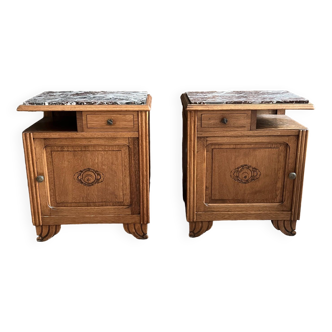Pair of art deco bedside tables