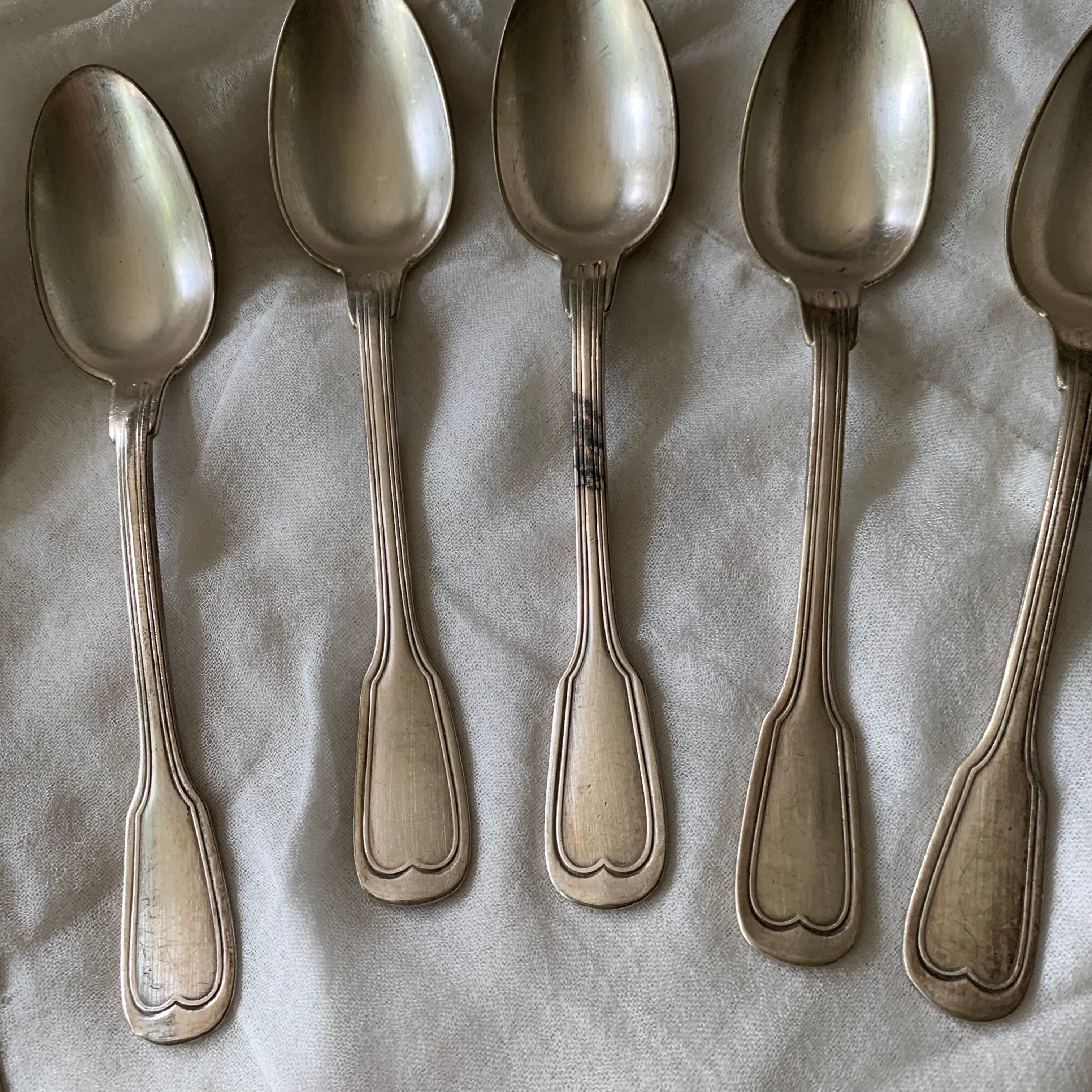 Silver metal cutlery lot
