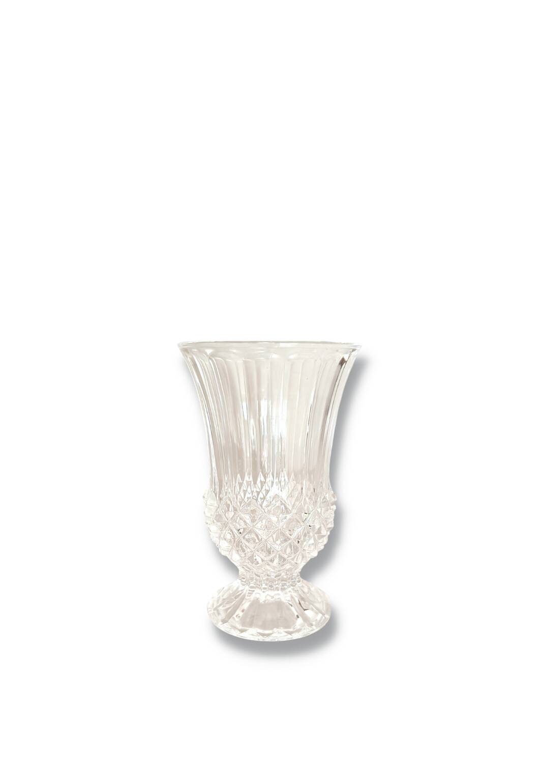 Cristal d'Arques Diamond Point Patterned Tulip Vase
