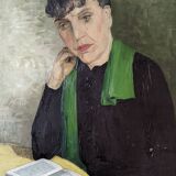 Oil on canvas old portrait alternative decoration countryside