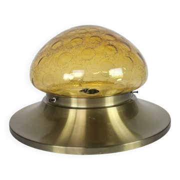 Dijkstra - Fokke Dijkstra - 'Flush Mount' - Space Age ceiling lamp - amber
