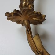 Trio of old bronze wall lights - Louis XV style - 2 lights