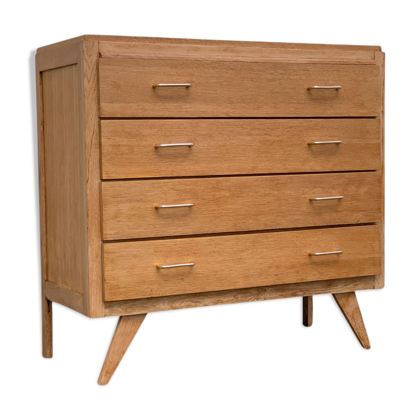 Chest of drawers feet compass raw wood 1950