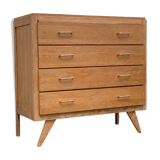 Chest of drawers feet compass raw wood 1950