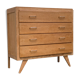 Commode  pieds compas bois brut 1950