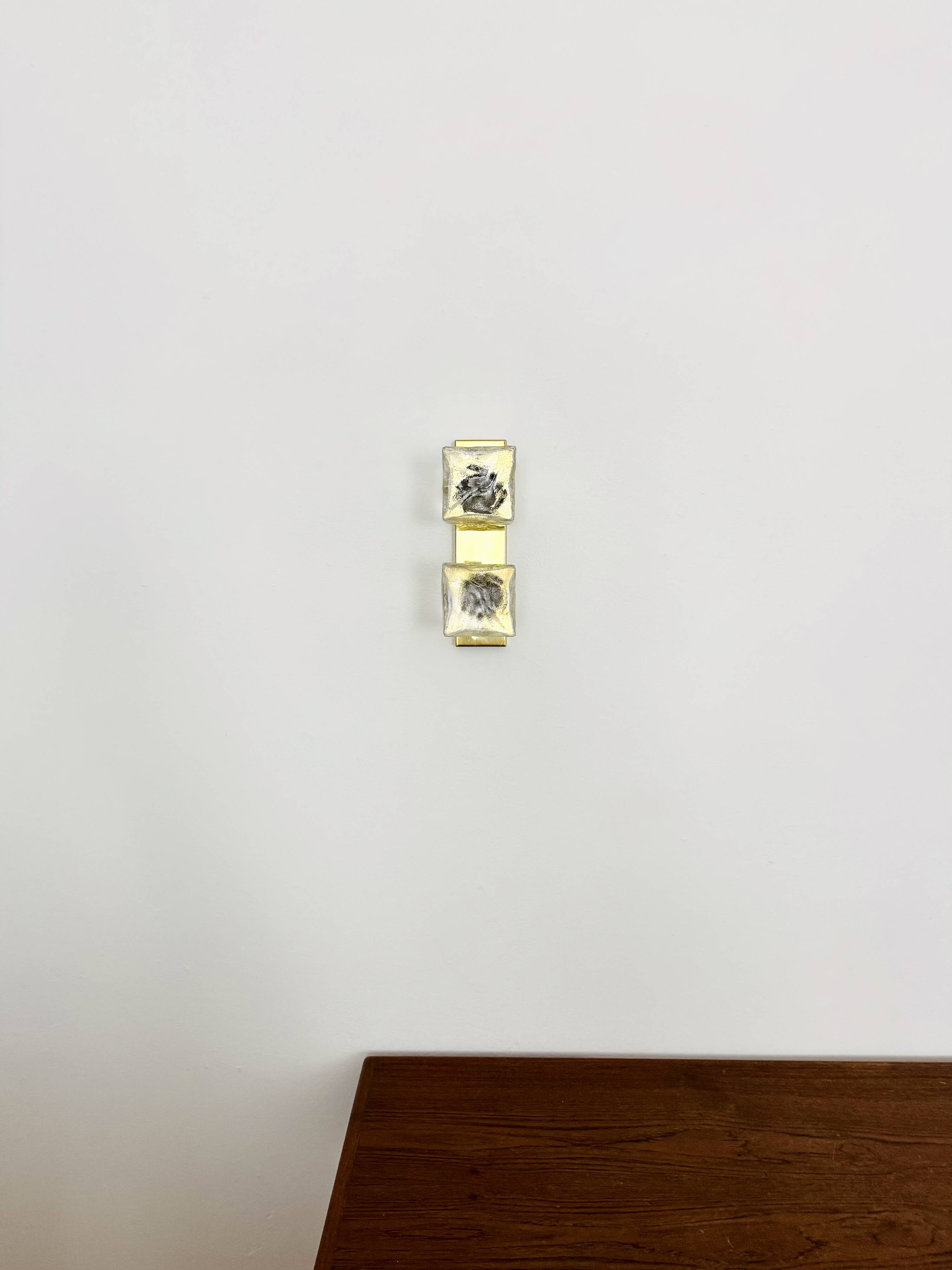 Set of 2 Ice Cube Wall Lamps or Flush Lights by J.T. Kalmar