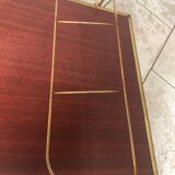 Vintage gold metal serving tray formica style