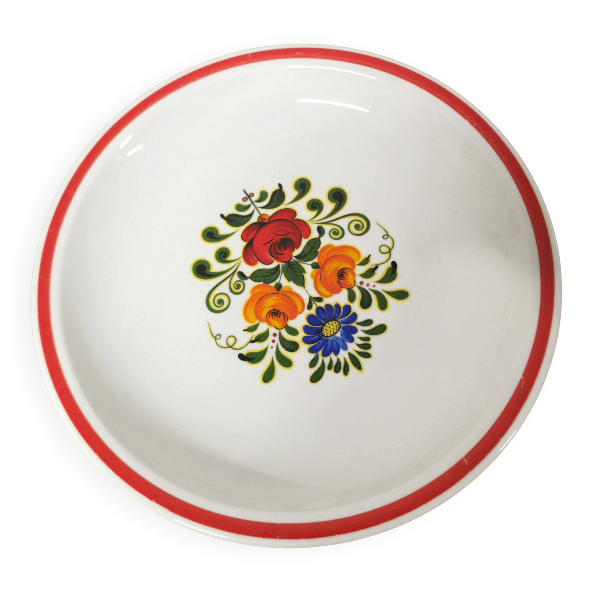 Shallow porcelain dish by Winterling with floral decoration.