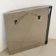 Square mirror on stainless steel base, France 1970s