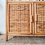 Rattan bookshelf shelf