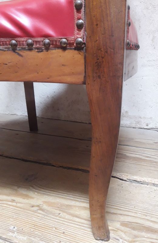 19th century solid walnut office chair