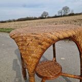 Woven rattan coffee table