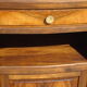 Art Deco bedside in solid walnut and walnut bramble, 1930's
