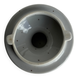 Teapot with stylised blue and brown flowers H18