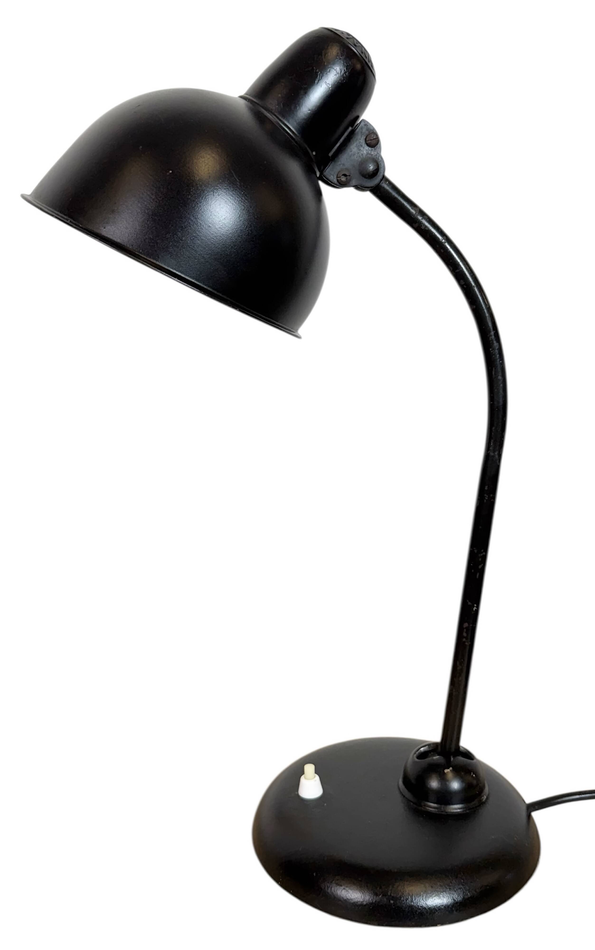Vintage Black Table Lamp by Christian Dell for Kaiser Idell, 1930s