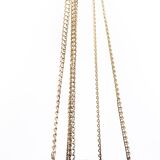 Antique pendant of pink opaline glass with brass edge and suspension from around 1860