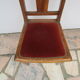 Chaise art-déco,velours rouge