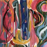 Abstract art abstract composition abstract lyrical abstraction oil modern art