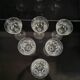 Cut white wine glasses