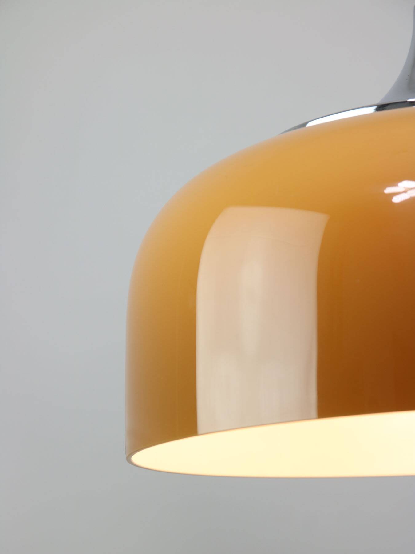 Space Age Brown Pendant Lamp from Guzzini, 1960s