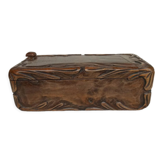 Carved wooden box 1900