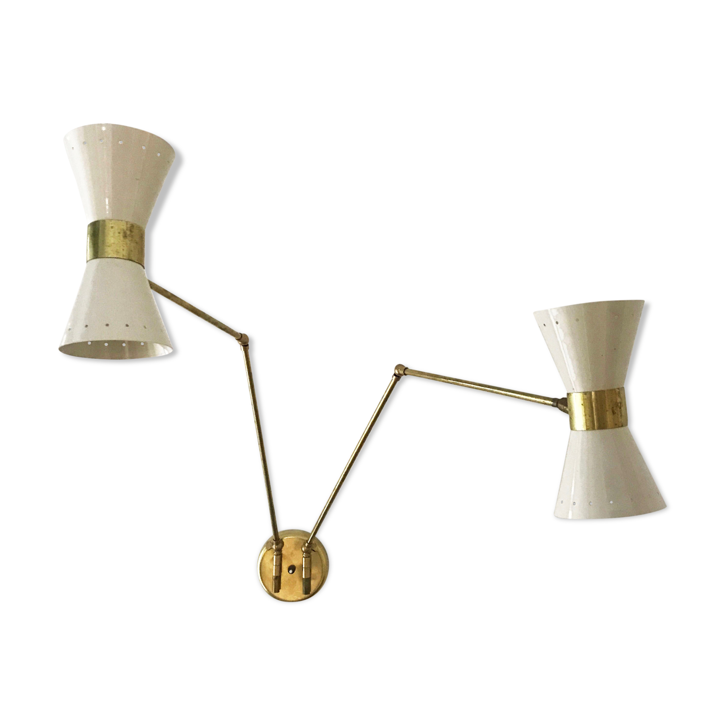 Italian sconce articulated wall diabolo design 50s