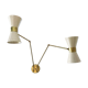 Italian sconce articulated wall diabolo design 50s