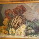 Peinture à l'huile nature morte bouquet de dahlias signé Marius Dalon, début XXème