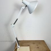 Vintage White Italian Architect Table Lamp, 1970s
