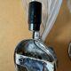 70s glass and chrome metal leaf wall lights