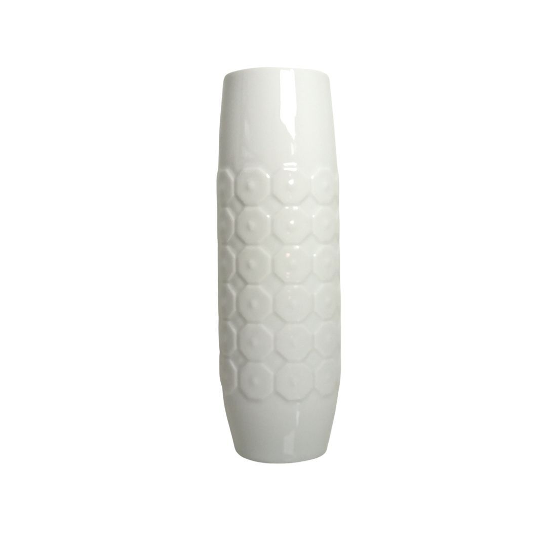 Porcelain vase Hutschenreuther Hohenberg Germany white.