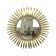 Mid Century Copper Plated Metal Sun Mirror Deknudt Convex 54cm