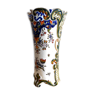 Rouen earthenware vase