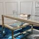 Vintage gold and silver coffee table