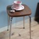 chrome Formica stool, brown seat 60s / Vintage