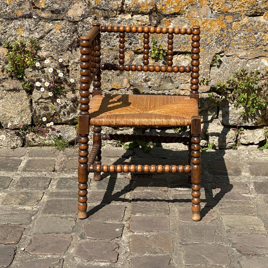 Corner wooden chair