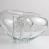 Vase ikebana en verre design années 1970 Dragan drobnjak