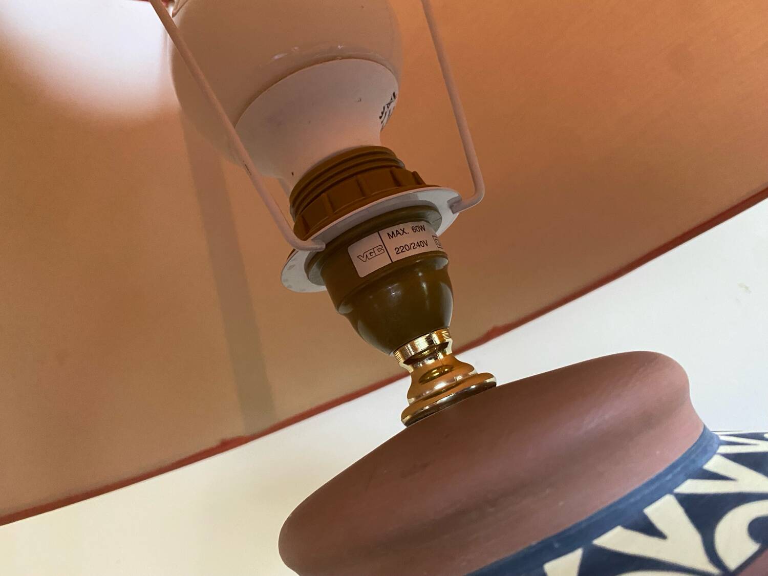 Painted ceramic table lamp