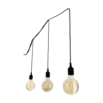 Lot de 3 suspensions e27 noires muuto