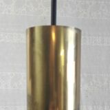 Modernist design pendant light in metal and brass - 50s/60s