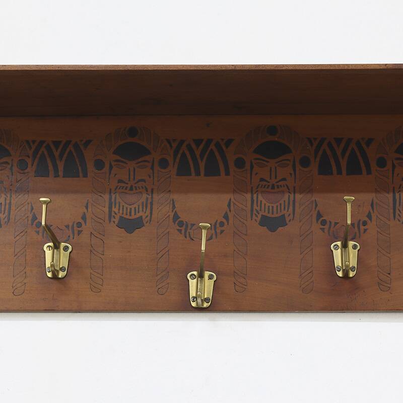 Porte-manteau unique de l'École d'Amsterdam / Art Déco